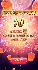 Wild Fireworks · Membaca indikator angka saldo, taruhan, dan tombol kontrol putar