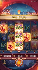 Wild Fireworks · Mekanisme Fitur Stacked Wild dan Free Spins Wild Fireworks